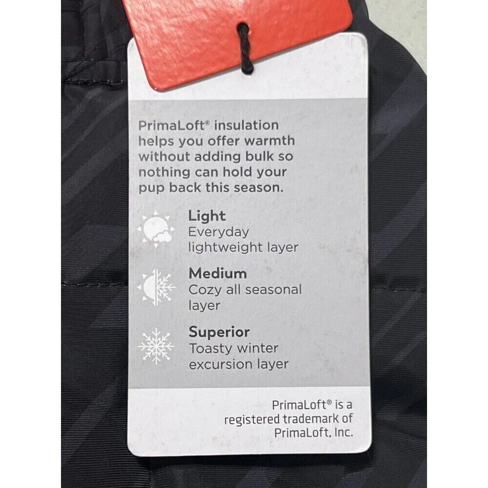 NEW Reddy Dog Reflective Puffer Jacket Insulated Water-Resistant Black Gray XXL